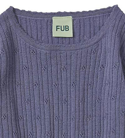 FUB Bluse - Uld - Dusty Violet m. Hulm?nster