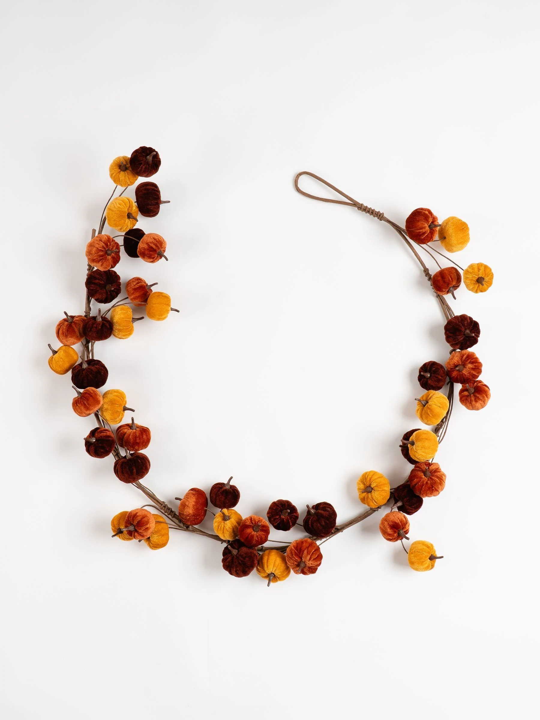 Scottish Everlastings Ltd Velvet Pumpkin Garland