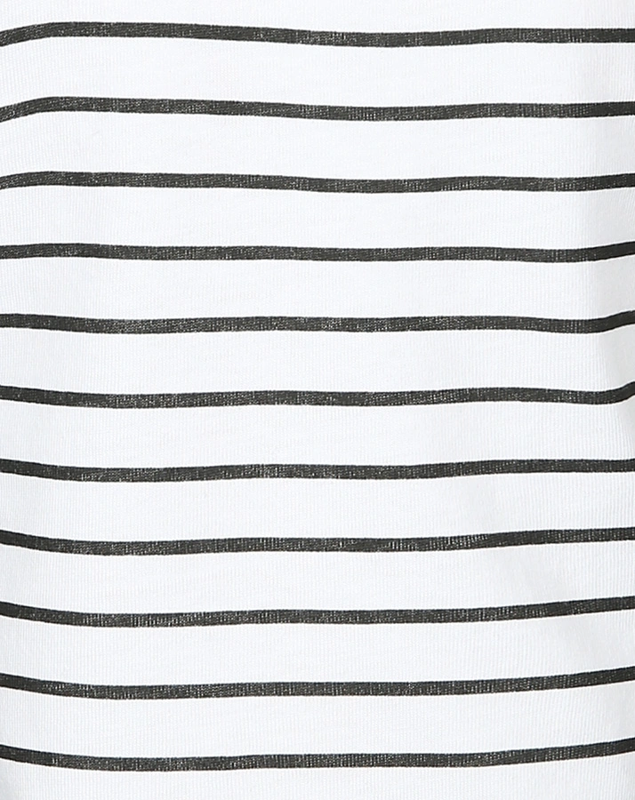 T-Shirt BEEING LAZY gestreift in weiß/schwarz
