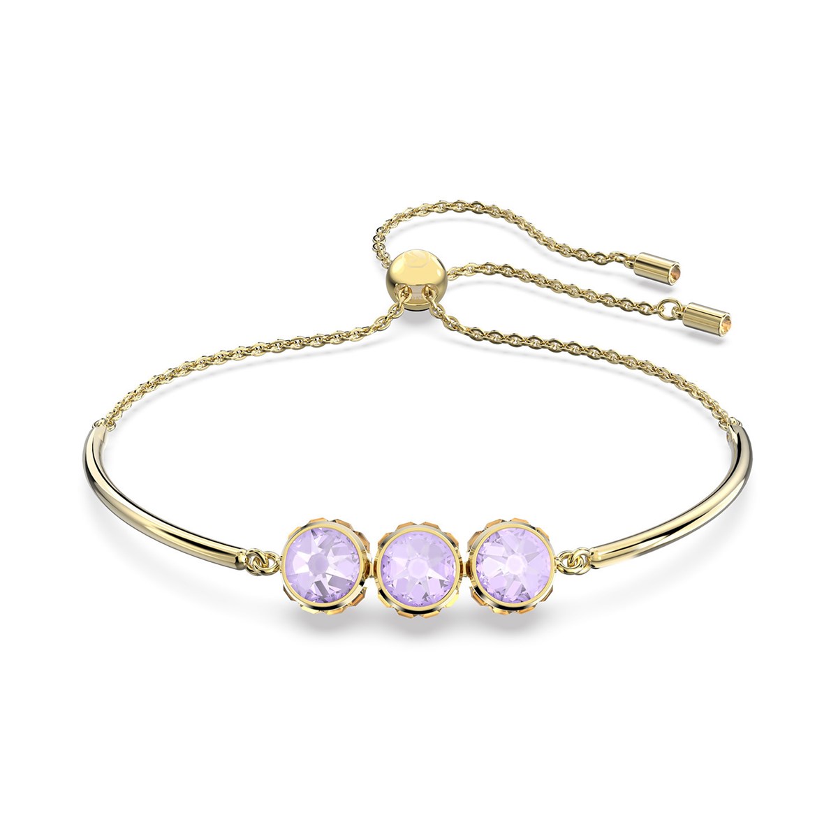 Bracelet Swarovsi Orbita cristal forme rondeplaqué or