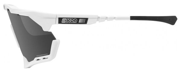 Lunettes SCICON Aeroshade XL Blanc Brillant / Photochromic Silver Mirror