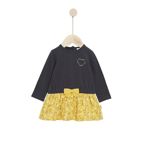 Golden Winter Robe manches longues bi-matière   Print Clairière        de               P'tit bisou