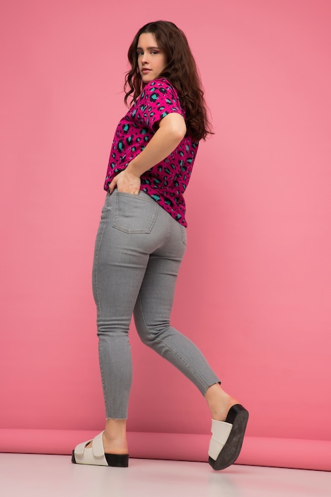 Skinny Jeans, schmales Bein, 5-Pocket, High-Waist, Knopfleiste