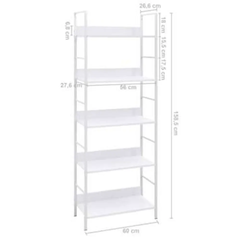 vidaXL - Schappenkast - Wit - Bewerkt hout