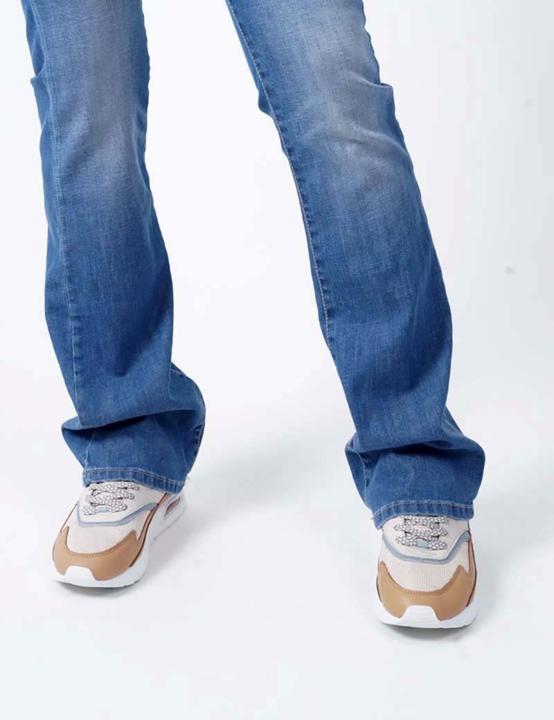 PLEASE JEAN BOOT CUT BLU DENIM