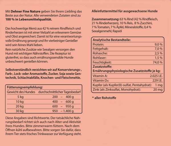 Dehner Fine Nature Nassfutter für Hunde