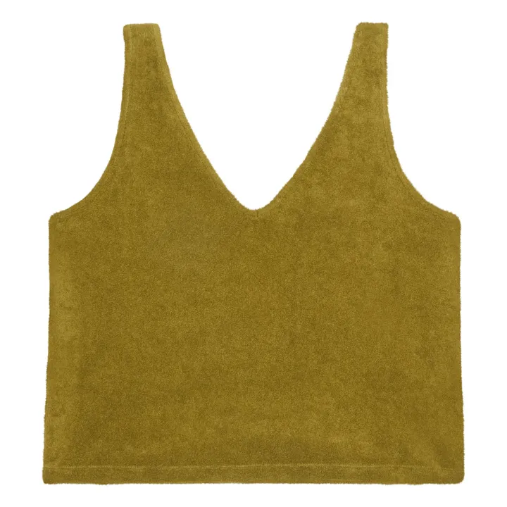 SMALLABLE BASICS Débardeur Femme éponge | Vert olive