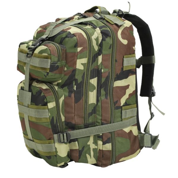 vidaXL Mochila Estilo Exército 50 L Camuflagem - 91383