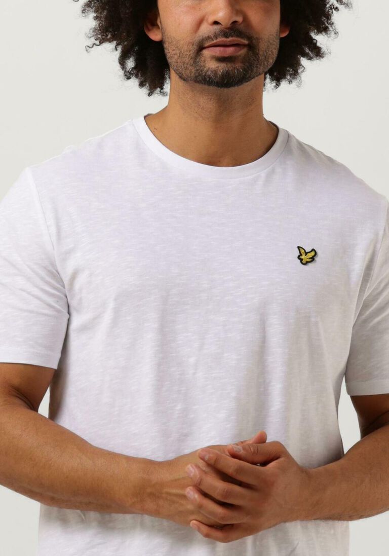 LYLE & SCOTT witte lyle & scott t-shirt slub t-shirt
