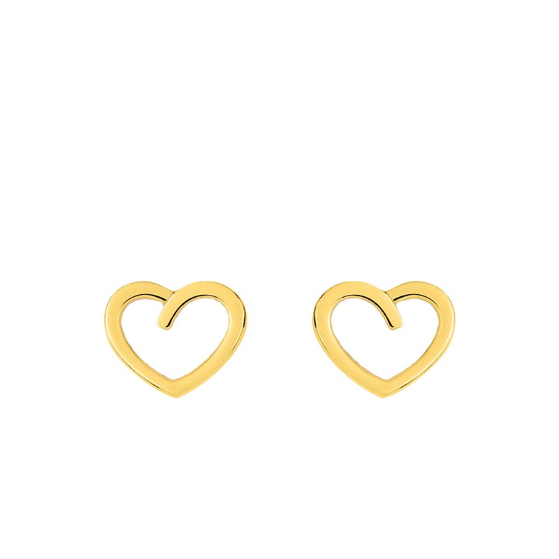 Boucles d'oreilles enfant - Or 9 Carats - Coeur