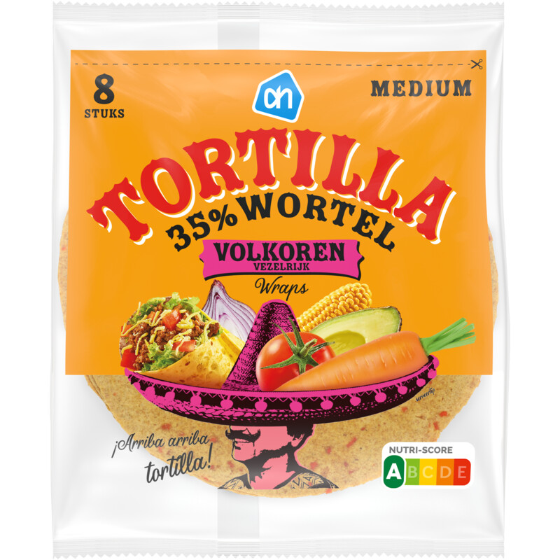 AH Tortilla 35% wortel volkoren wraps