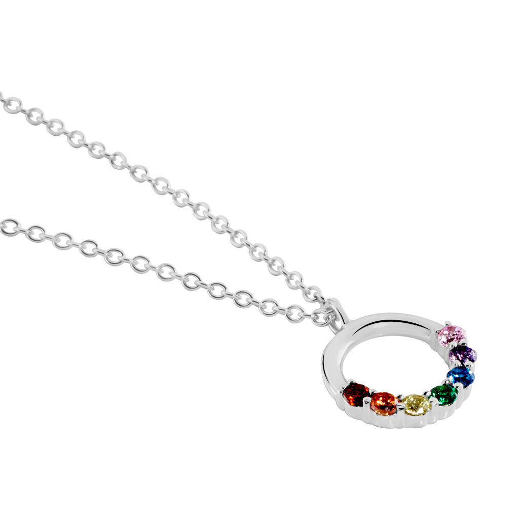 Collier Argent Giustino Oxydes De Zirconium