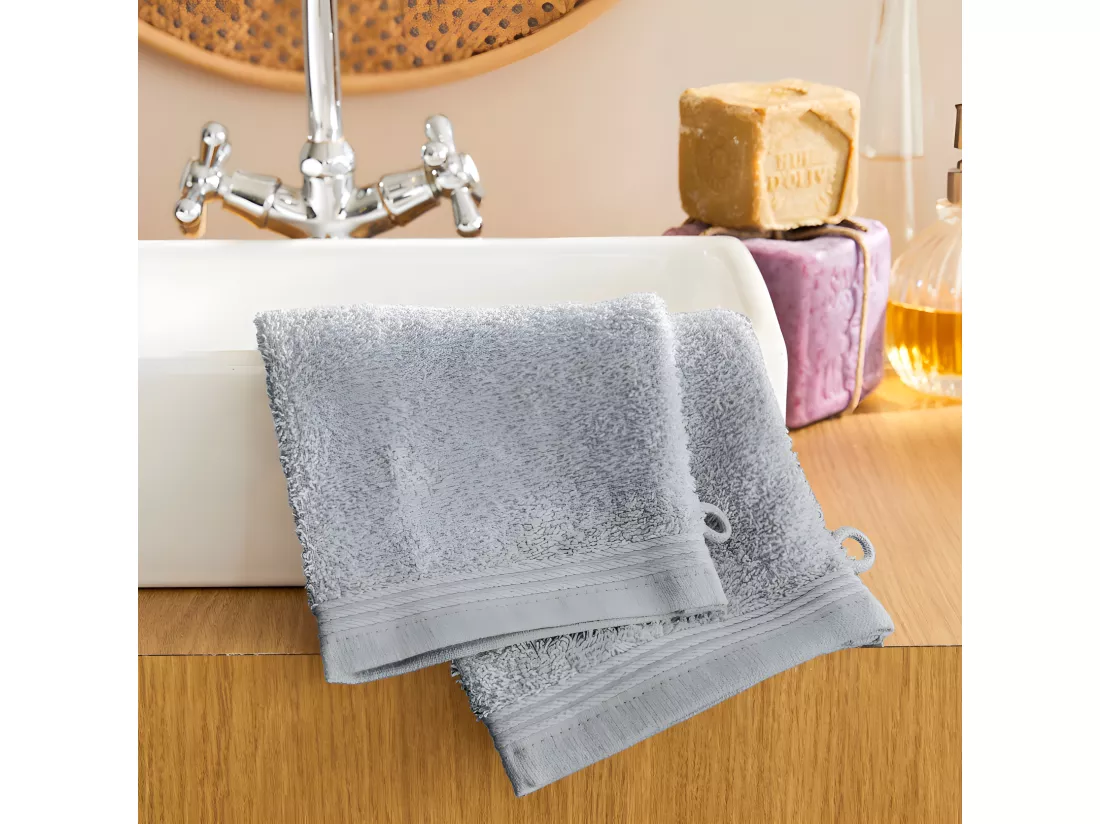 Lot de 2 gants de toilette 