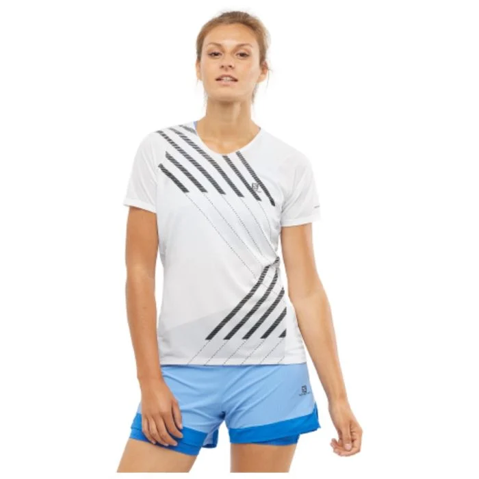 Salomon Dame T-shirts Sense Aero Short Sleeve Tee Hvid