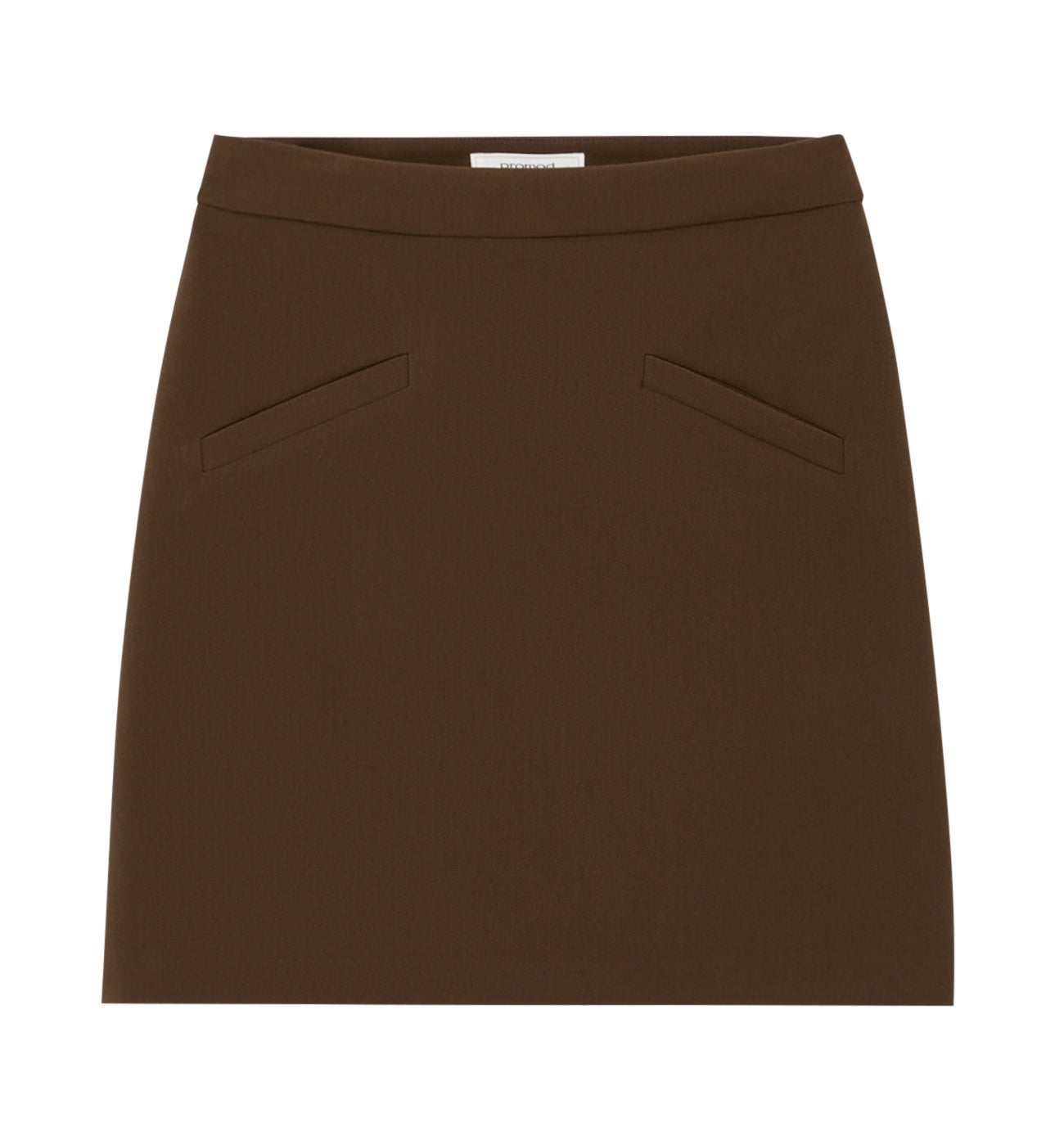 Jupe courte unie Femme - Marron