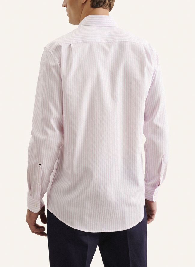 Seidensticker Business Shirt Regular Long sleeve Kent-Collar Stripes Pink