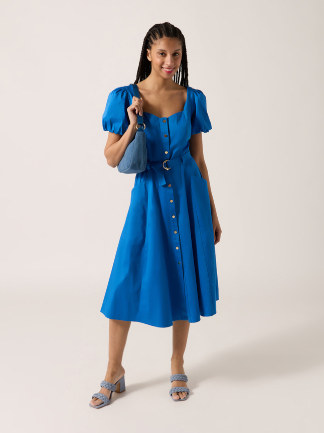 Robe midi cintrée