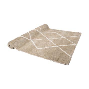 Vloerkleed Pelush Zand Wit Ruit 160x230 cm