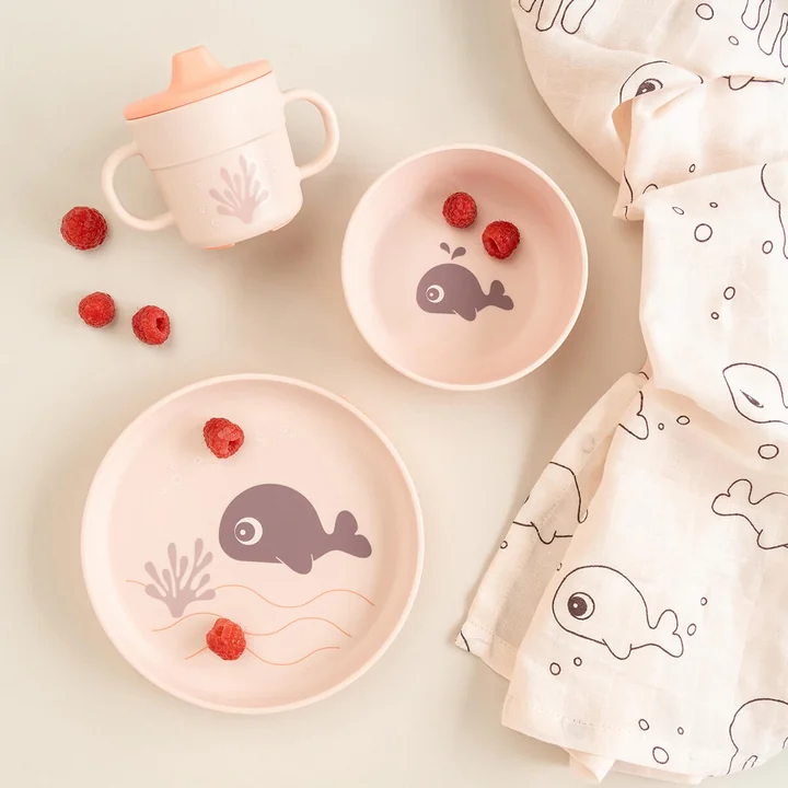 Done by Deer - Foodie Geschirr-Set, Happy Clouds, grün (3er-Set)
