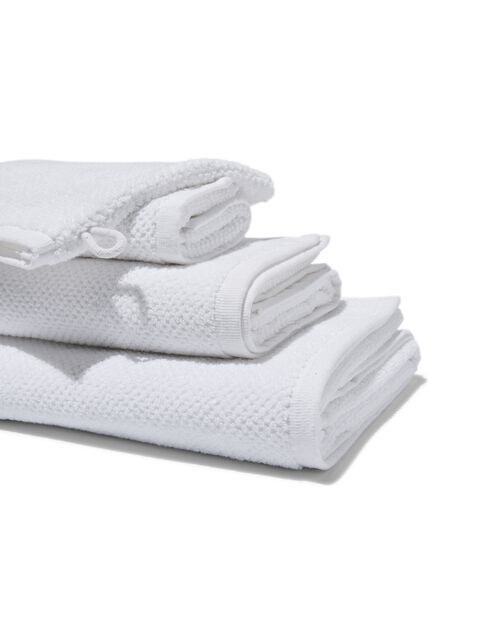 gant de toilette 2ème vie coton recyclé 16x21 blanc