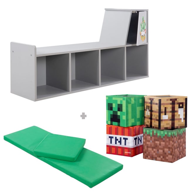 Minecraft - Sitzbank mit Regalen