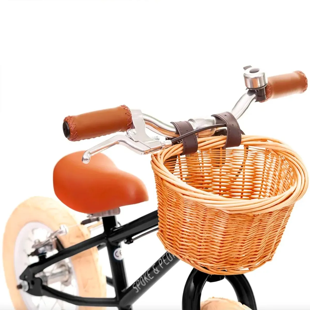 Spoke & Pedal Vélo d'Équilibre 12 Boulevard Noir + Casque Vélo Kinderfeets