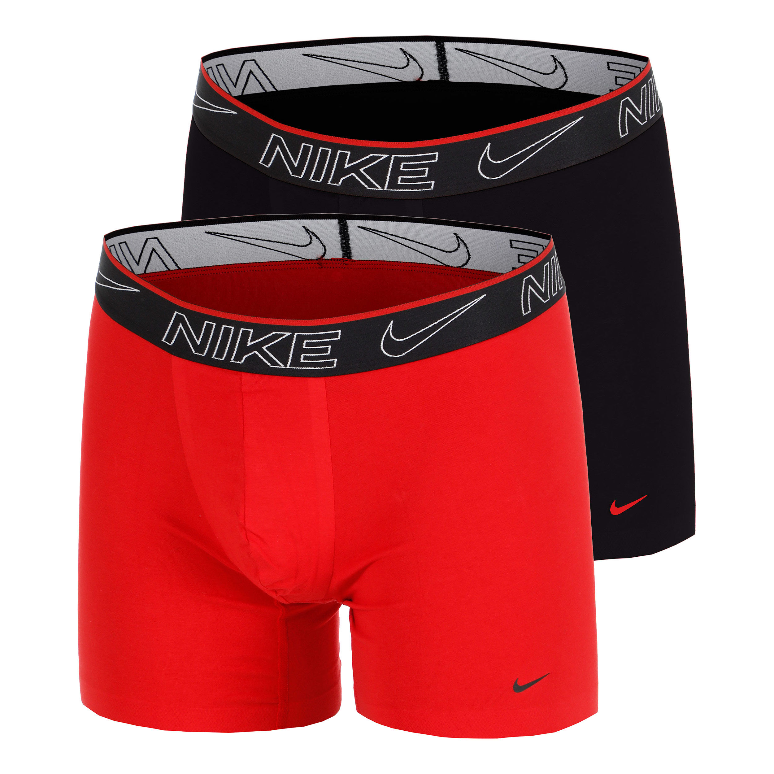 Nike Elite Cotton Stretch Boxer Brief Caleçon Pack De 2 Unités Hommes - Noir , Rouge