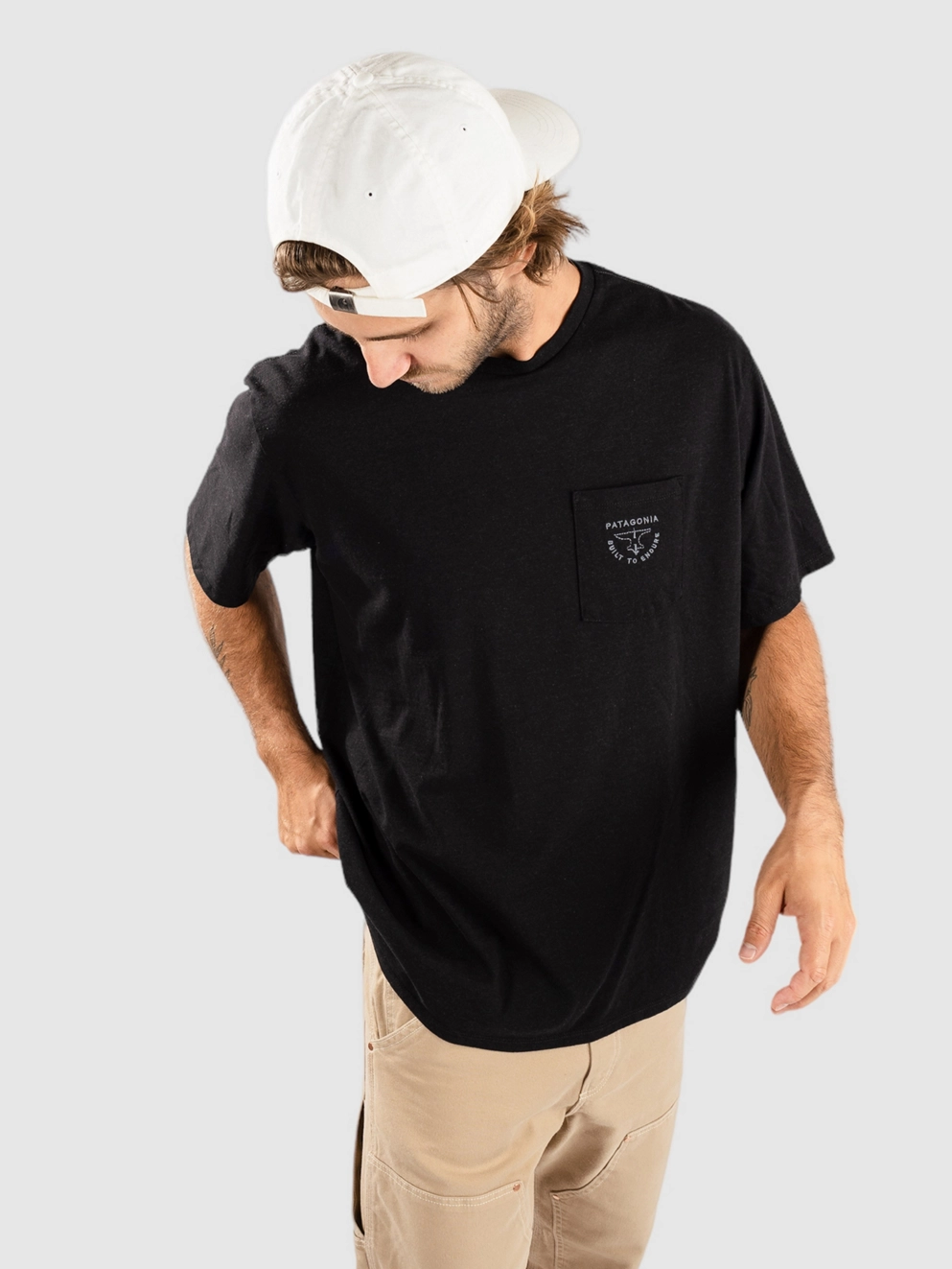 Patagonia Forge Mark Crest Pocket Responsibili T-Shirt ink black