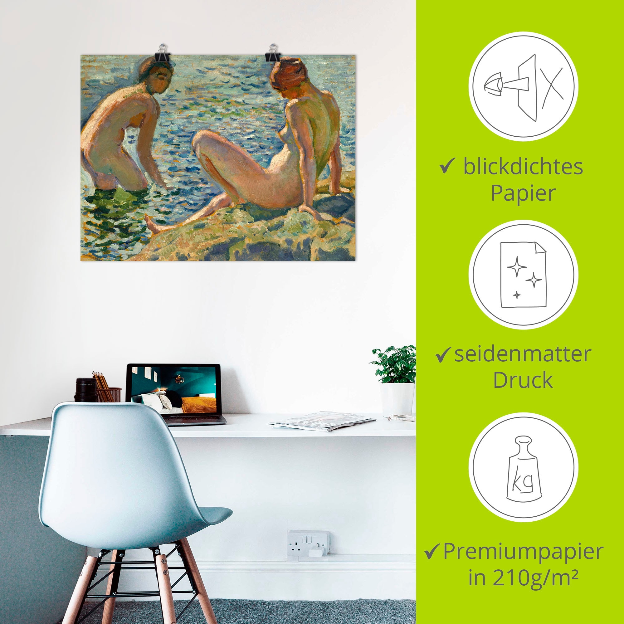 Artland Kunstdruck »Les Baigneuses. Die Badenden« Bilder von Frauen 1 Stk. tlg. als Alubild, Leinwandbild, Wandaufkleber oder Poster in versch. Grössen