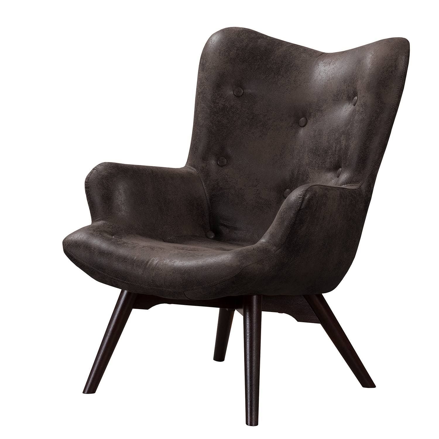 Mørteens Sessel BRAZIL Braun Microfaser Goda Hocker 71 x 90 x 85cm