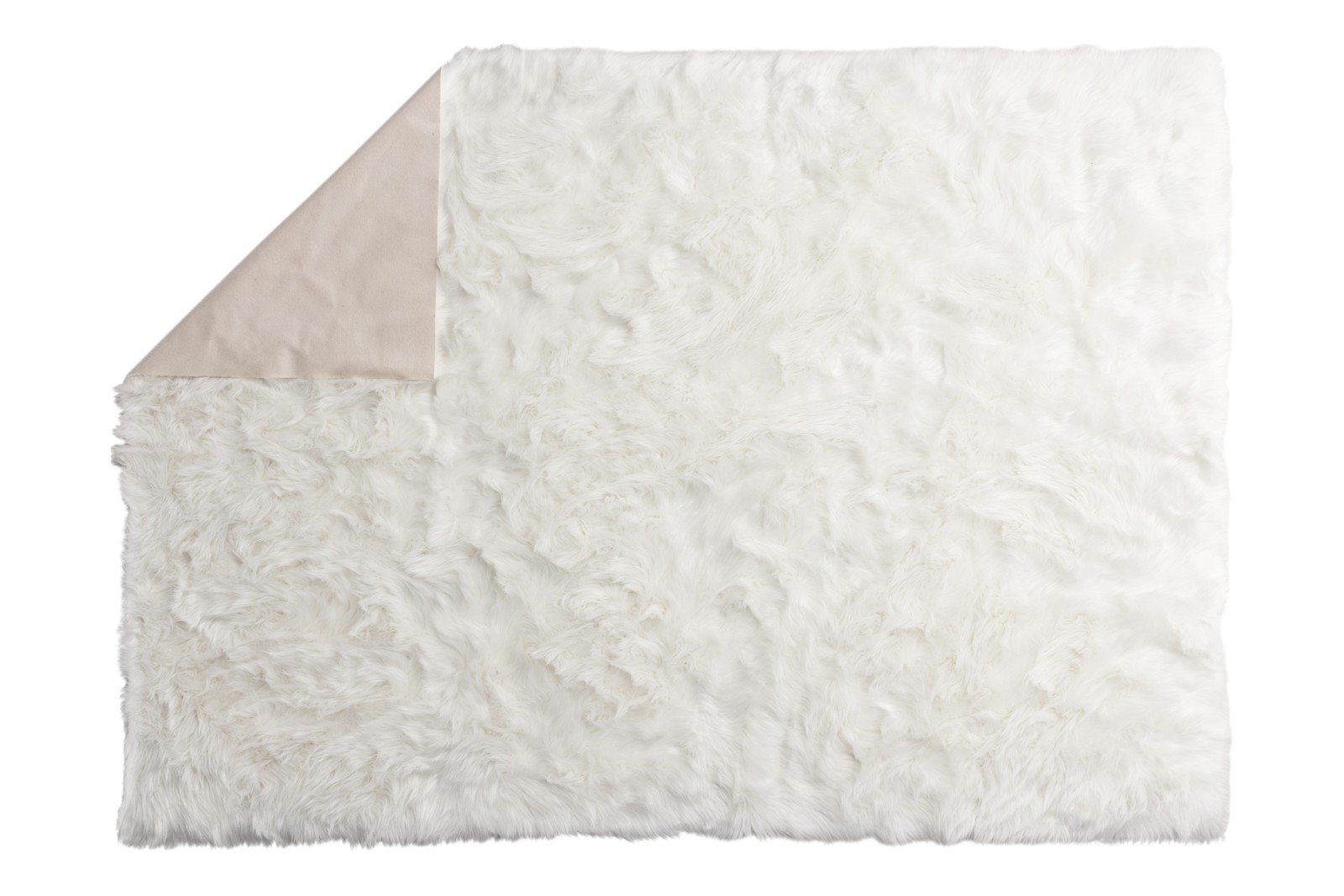 Katy gulvteppe Teppe 160x230, hvit fuskepels