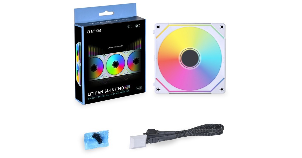 Lian LiUNI FAN SL-INFINITY 140 RGB case fan  (Wit, 140 x 140 x 25 mm, PWM)
