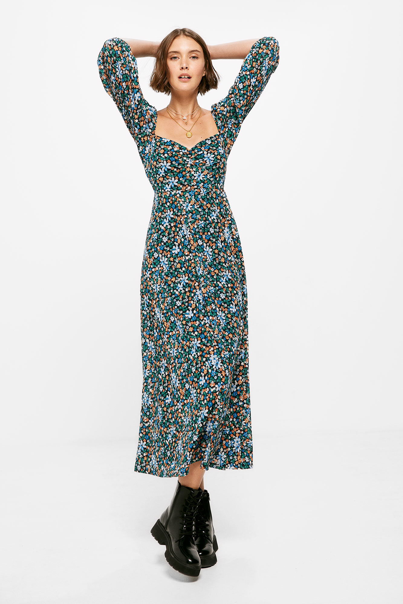 Vestido midi estampado