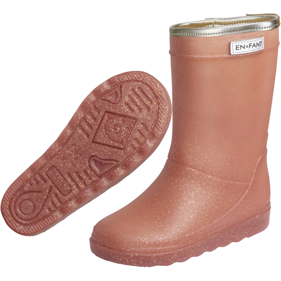 EN FANT Gummistiefel Glitter Metallic Rose