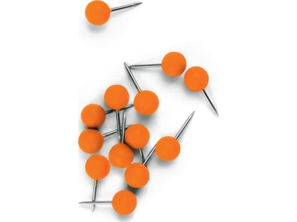 Nobo 1905329, Oransje, Metall, Plast, 6 mm, 13 mm, 100 stykker, 58 mm