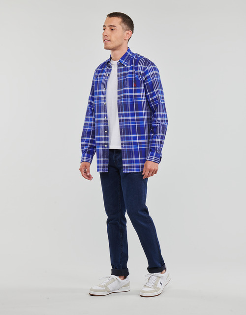 Polo Ralph Lauren - CHEMISE COUPE DROITE EN OXFORD Azul / Azul / Multiple
