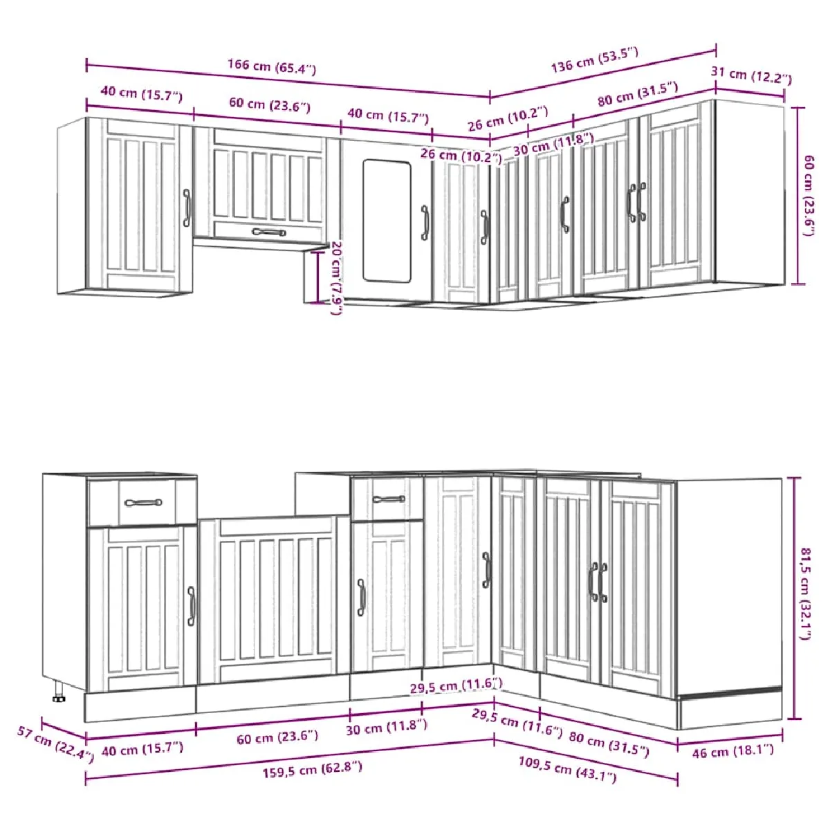 vidaXL Ensemble Armoire Cuisine