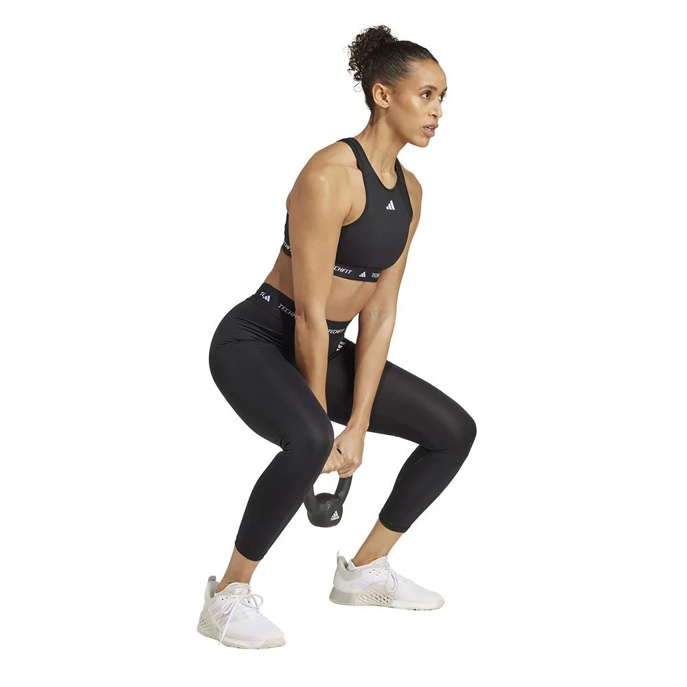 Sutiã esportivo adidas Techfit de gola alta, suporte médio