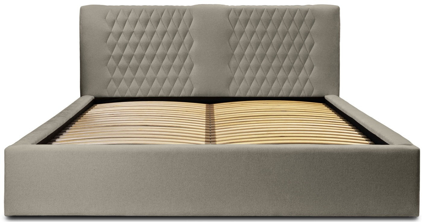 Trae Mobler Montana 140 x 200 cm Gestoffeerd Bed Taupe
