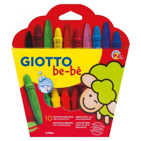Giotto Caixa Lápis de Cera Be-bè   Afia 10 un.