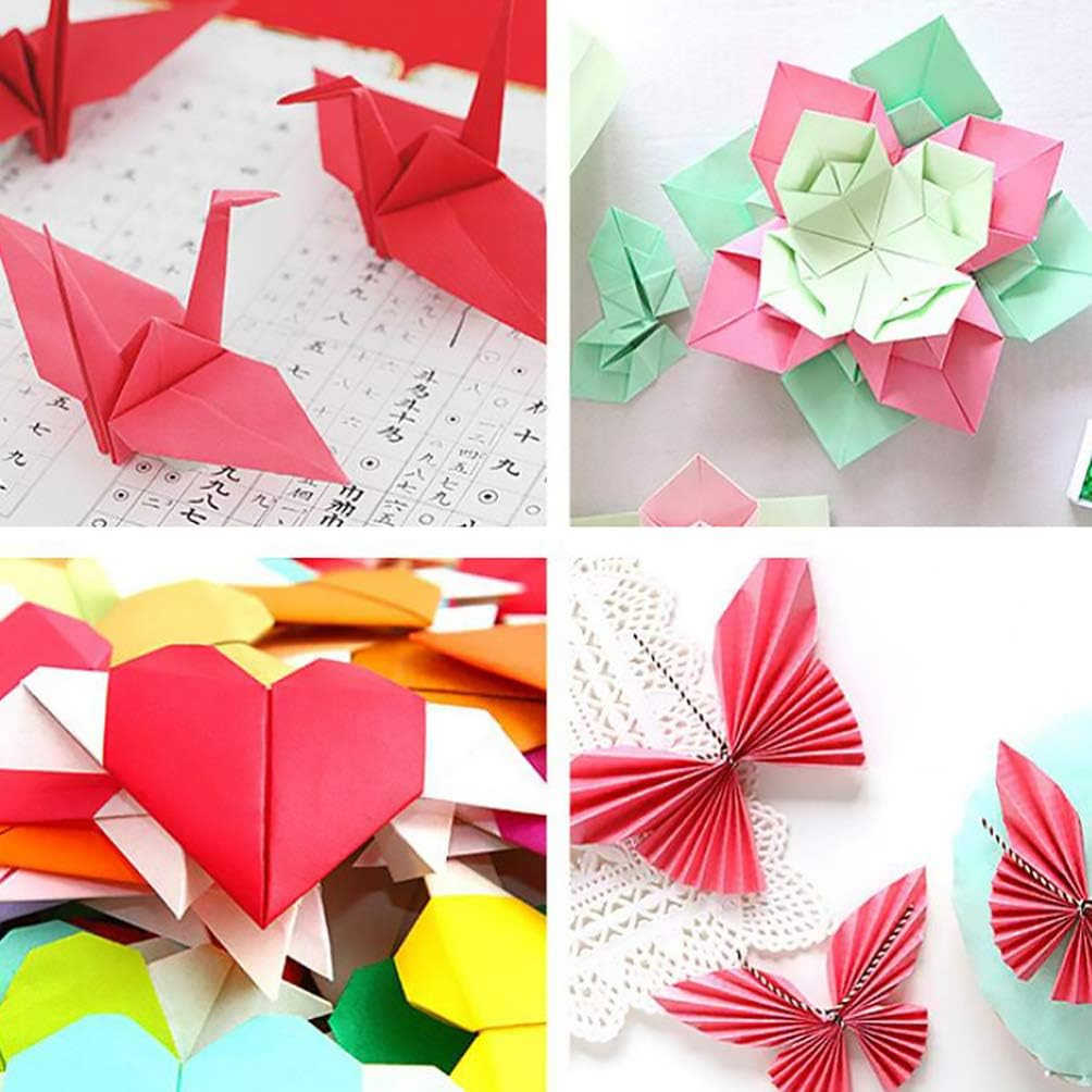 (100er Set) 14x14cm Origami Papier DIY Bastel Faltpapier 70gm2 - Assortiert