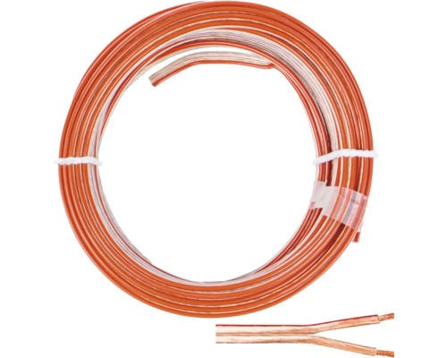 Luidsprekerkabel LS-FL 2x1,5 mm² 10 m transparant