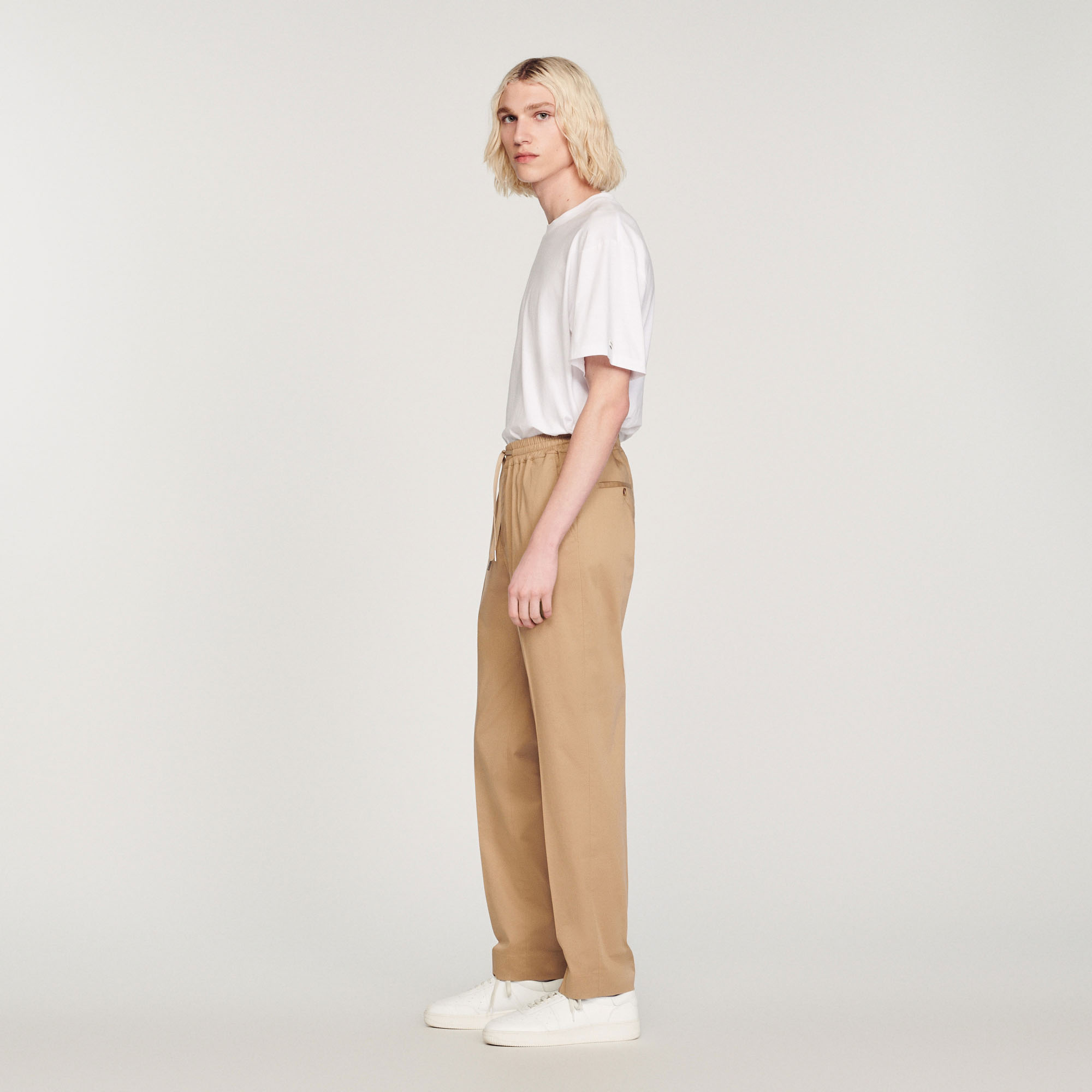 Pantalon droit elastique