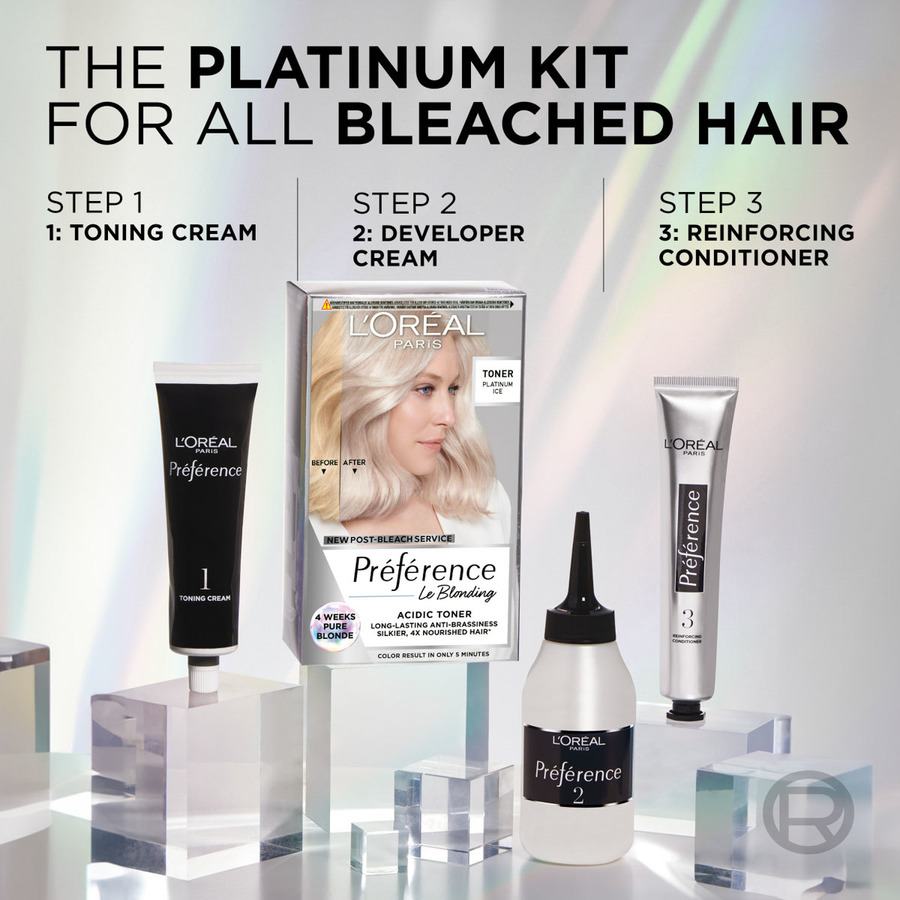 L'Oréal Paris Préférence Le Blonding Toner Platinum Ice 1pcs