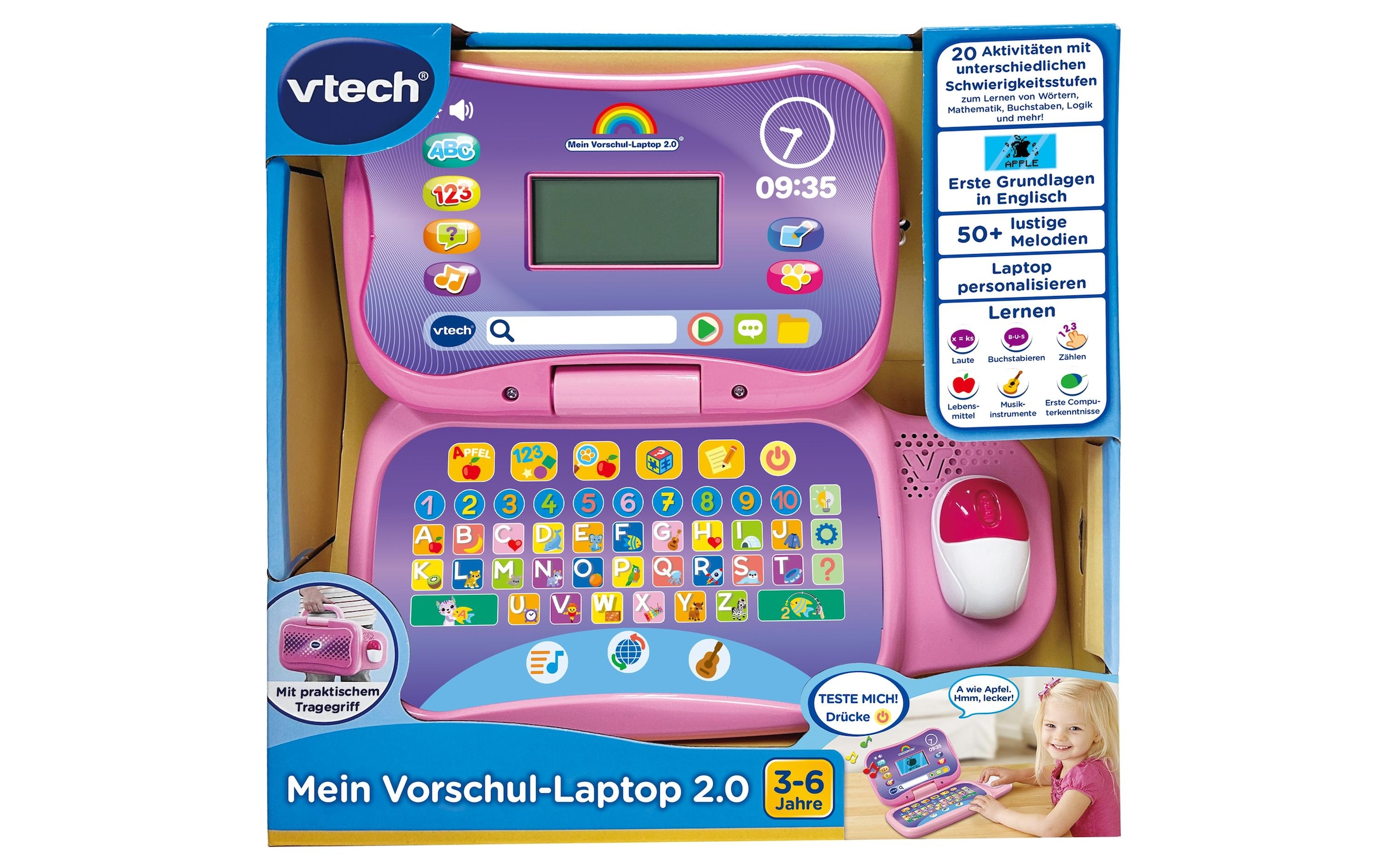 Vtech® Lernspielzeug »Mein Vorschul-Laptop 2.0 pink -DE-«