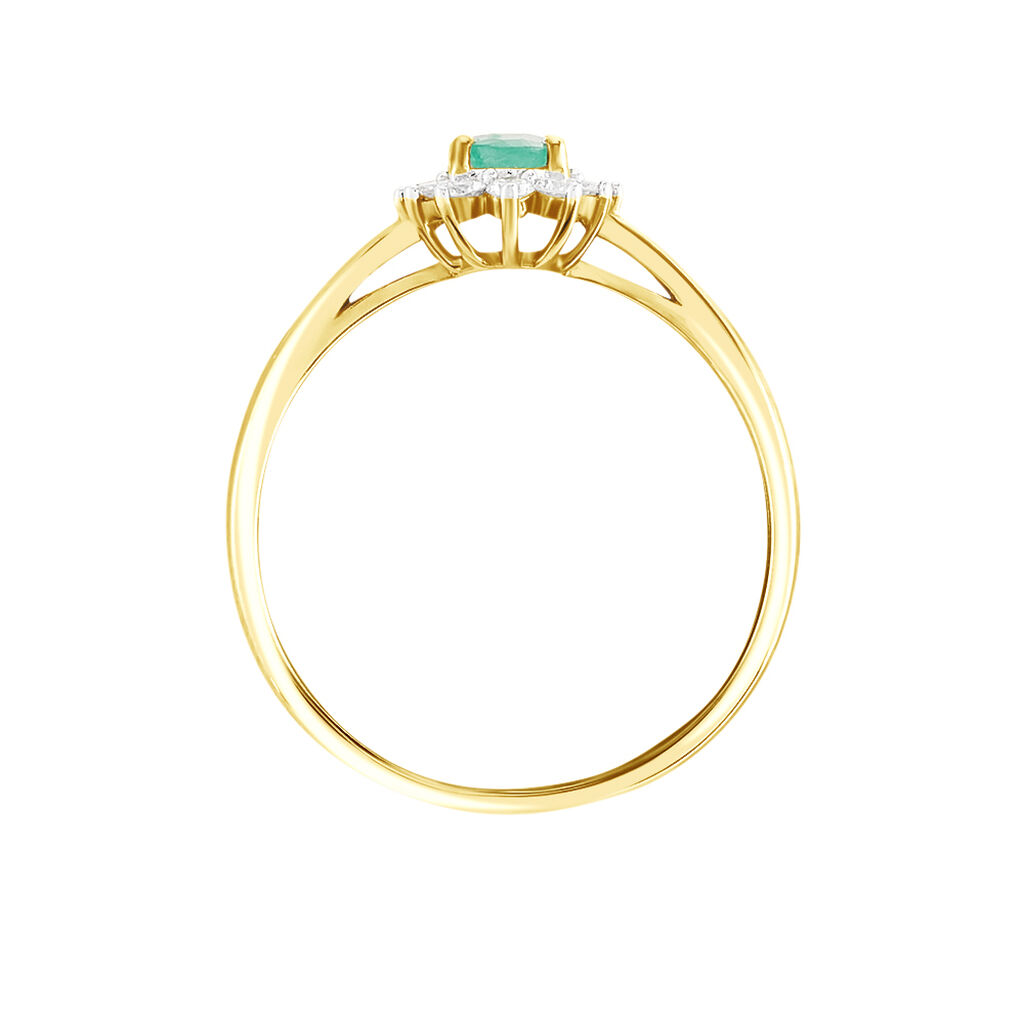 Bague Vladimir Or Jaune Emeraude Diamant
