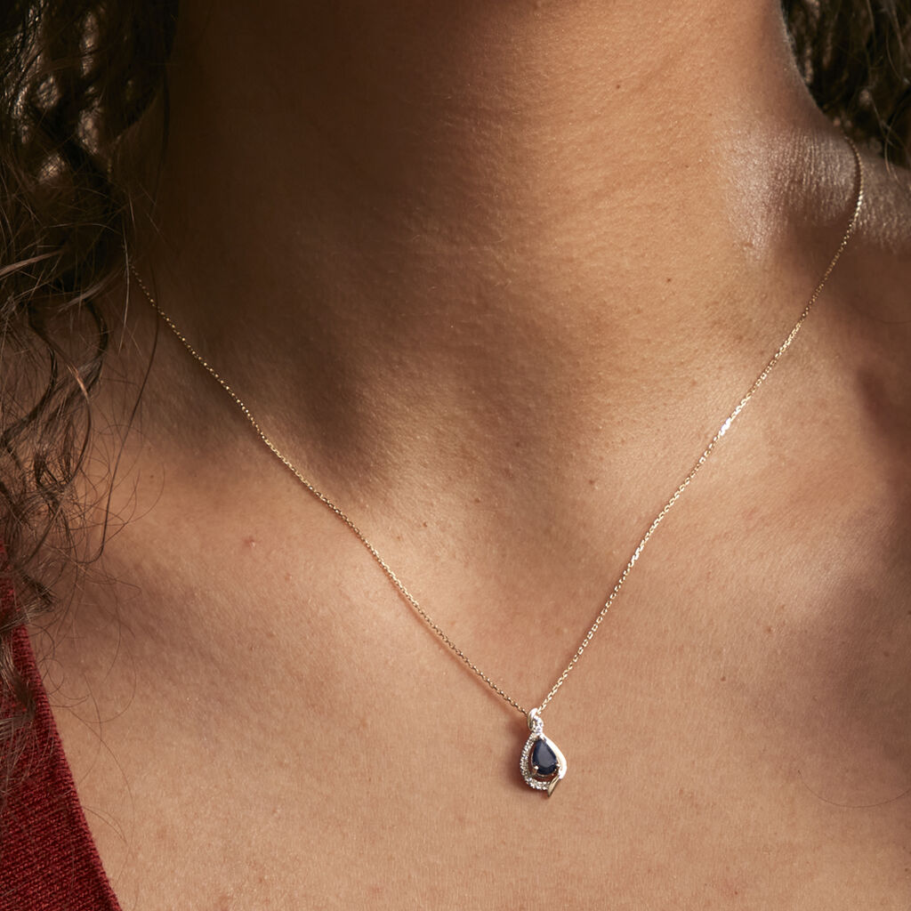 Collier Or Jaune Angelika Saphir
