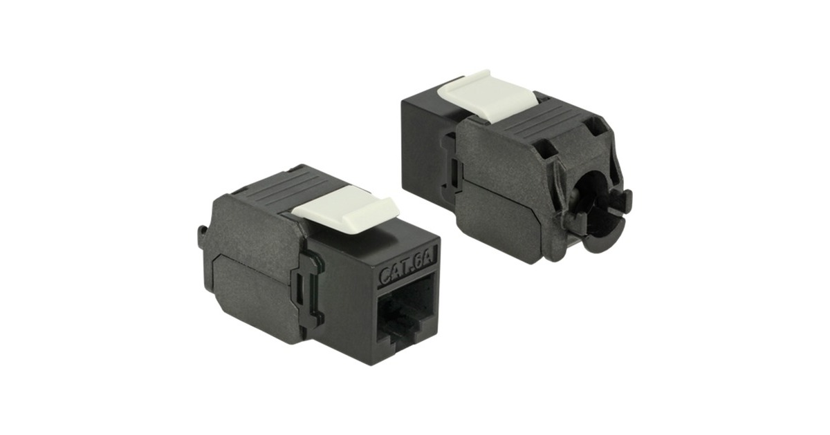 DeLOCKKeystone Module RJ45 jack > LSA Cat.6A UTP  (Zwart)