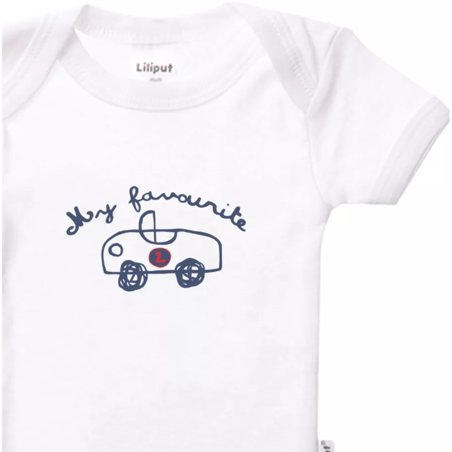 Liliput Amineckbody 2er-Pack My favourite Car hellblau geringelt, weiß