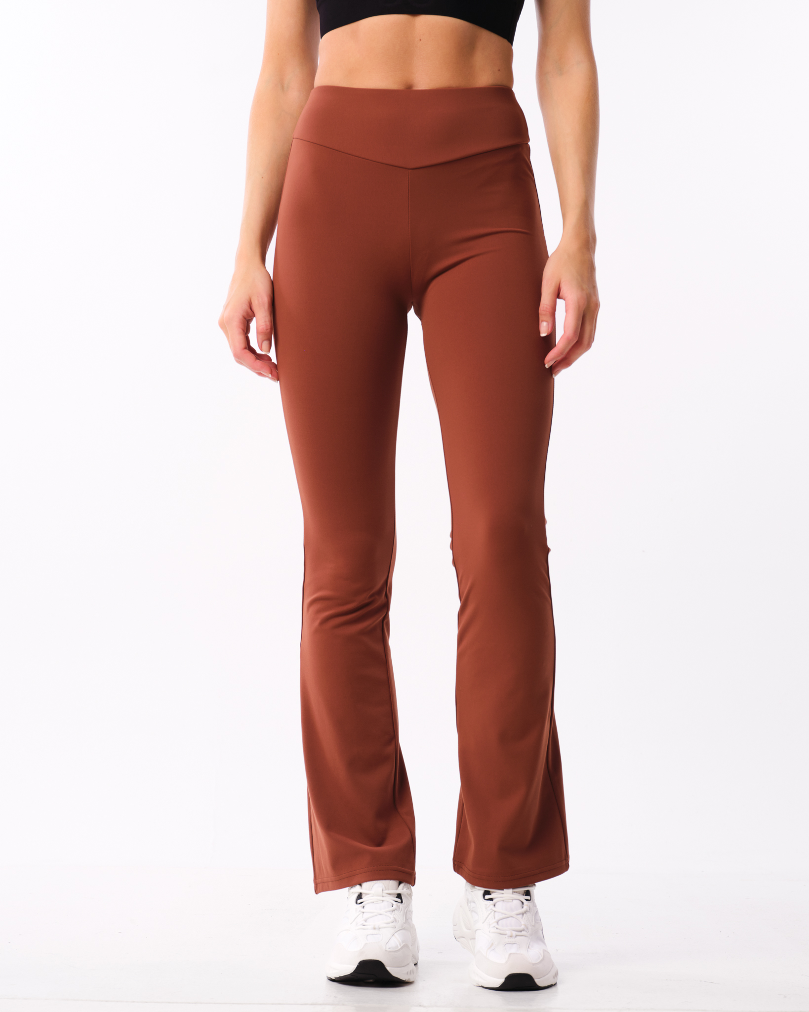 Bumpro Lively Flare Pants Brown Chocolate